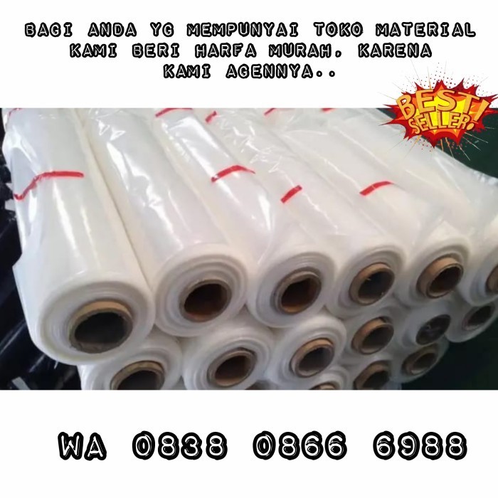 1 Roll Plastik Cor Bening Rollan Plastik Tebal Proyek Bangunan