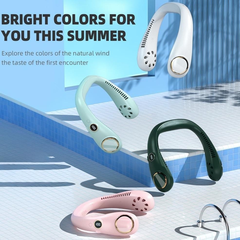 GOOJODOQ KIPAS ANGIN GANTUNG LEHER | KIPAS ANGIN PORTABLE |  KIPAS ANGIN LEHER PORTABLE MINI HANGING