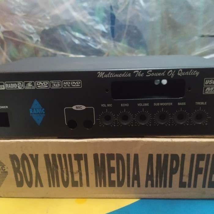 Box Amplifier Ranic Mic + Subwoofer +Mp3 Bok Amply