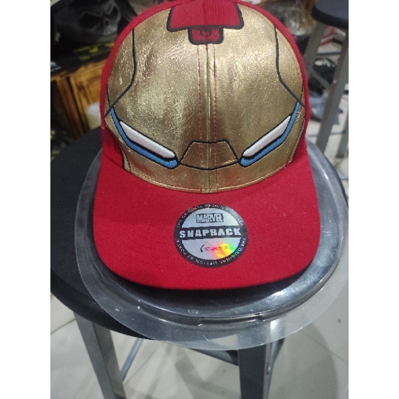 Topi Snapback Import Iron man (Marvel) Original OSFM Setelan-Strep