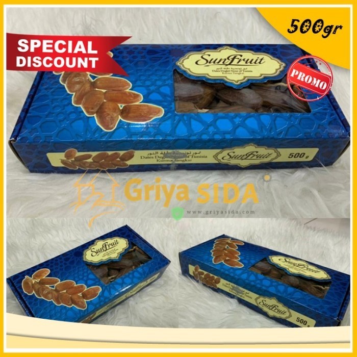 

TERMURAH Kurma Tunisia Sun fruit frutt Sunfrutt 500 gr Bukan Palmfrutt