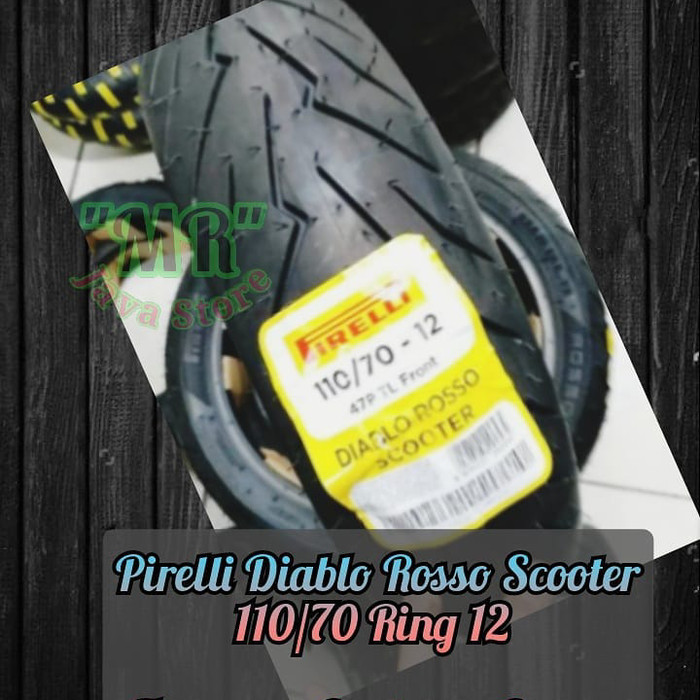 Ban Pirelli Diablo Rosso Scooter 110/70 Ring 12 For Vespasprint Scoopy