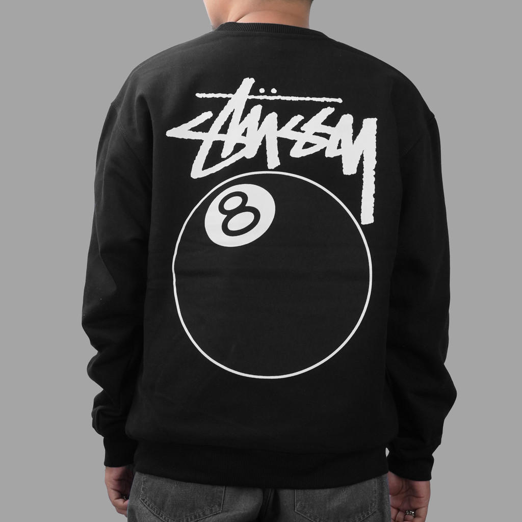 Stussy 8 Ball Crewneck Black
