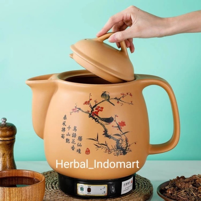 Dheao Teko Keramik / Panci Herbal Keramik / Teko Obat Listrik / Panci Obat