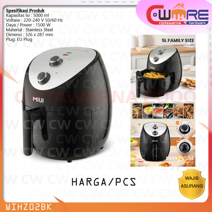 Dheao Panci Penggorengan Air Fryer 5L Listrik Tanpa Menggunakan Minyak