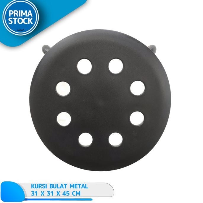 KURSI BAKSO BULAT BESI METAL BASO PLASTIK WARNA CAFE SUSUN STOOL