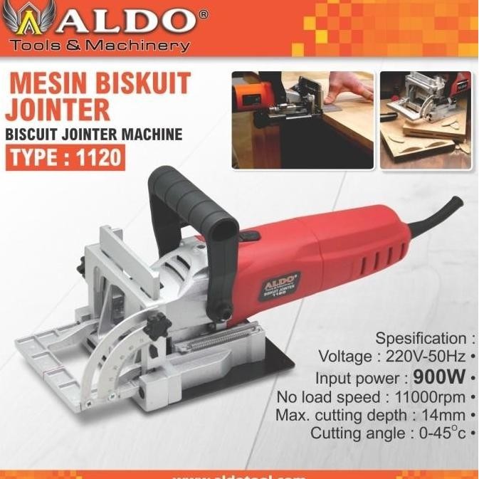 Mesin Biscuit Jointer / Penyambung Papan Type : 1120 Merk Aldo