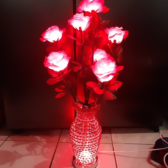 Lampu Hias Bunga Mawar Merah