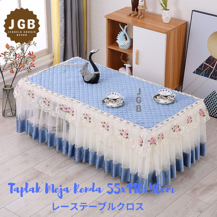 Rectangle Lace Tablecloth Table Runner - Taplak Meja Renda 55X110X40Cm
