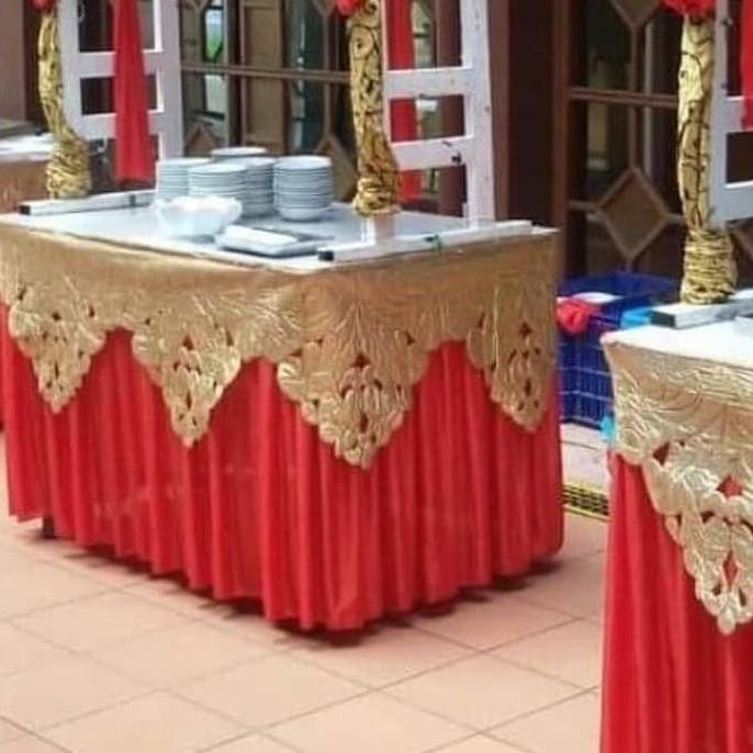 Taplak Meja Prasmanan Wedding // Dekorasi Poni Meja Prasmanan