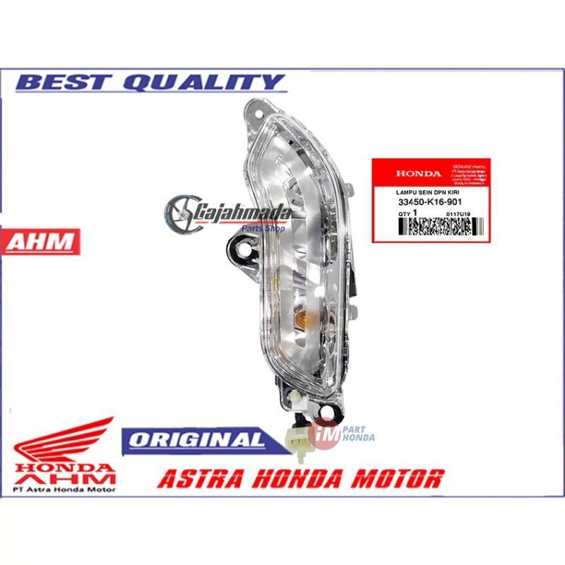 Lampu Sein Riting Depan Kiri plus Bohlam & Socket Scoopy Fi K16 2012 - 2016ORIGINAL AHM