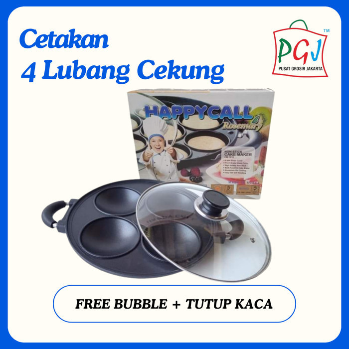 

CN750 Cetakan Kue Serabi 4 Lubang Cekung Happy Call Verona FREE ONGKIR