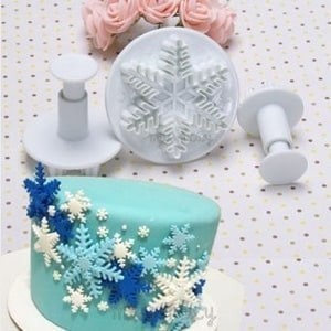 

JJ470 Plunger fondant snowflake, Alat cetakan bunga salju, kue tema frozen OBRAL