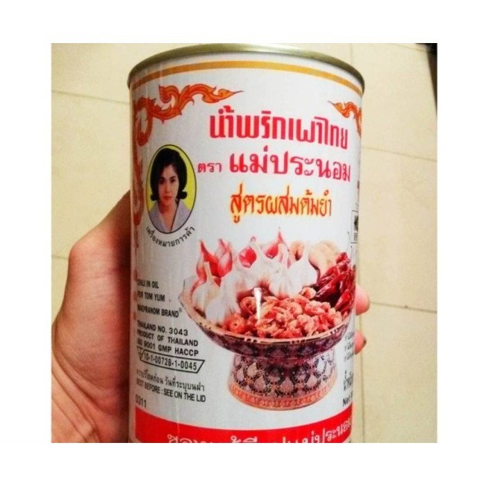 

EF768 Mae Pranom Chili in Oil for Tom Yum 900g Bumbu Masak Thai Tom Yam OBRAL