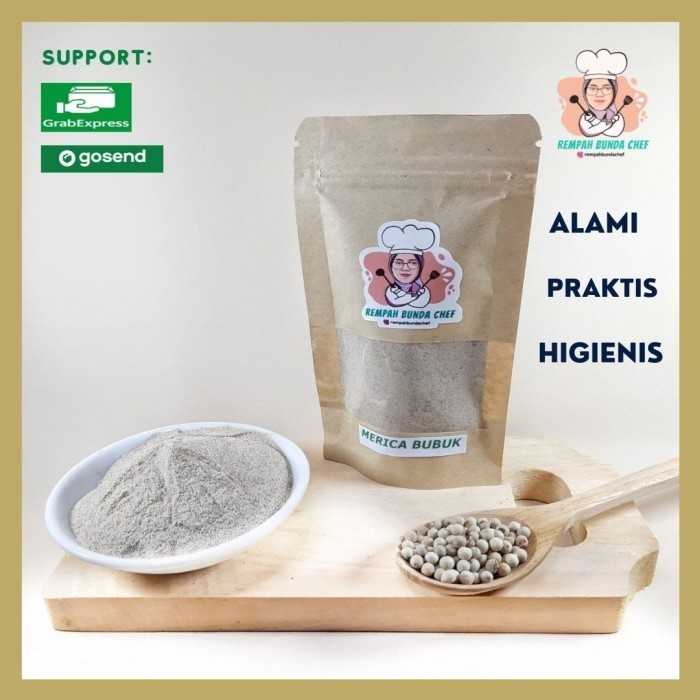 

LE246 Rempah Bumbu Dapur Bahan Masakan Merica Bubuk Halus Premium 50 Gram CUCI GUDANG