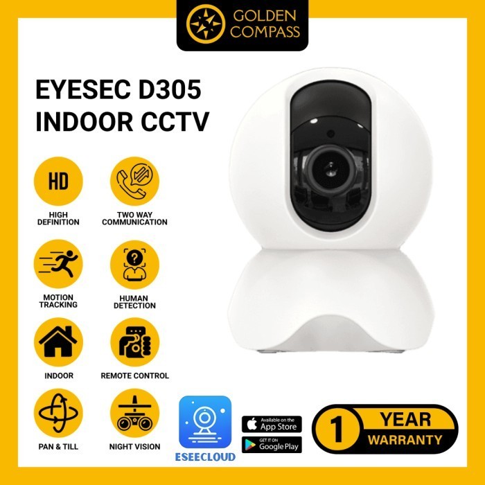 Eyesec Cctv Wifi Indoor 1080P Ip Camera Cctv 360 Ptz Smart Cctv