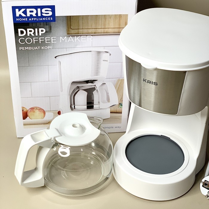 Krisbow Drip Coffee Maker Mesin Pembuat Kopi 600 Ml White Original