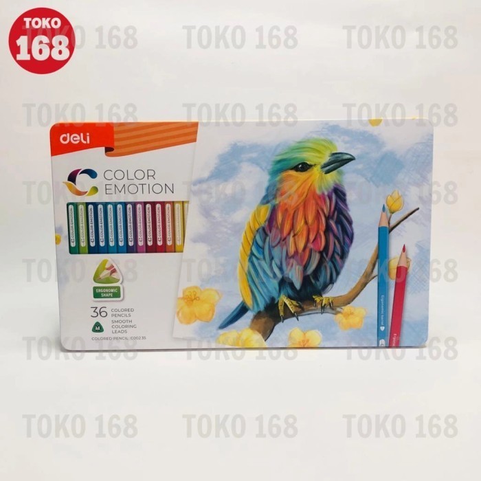 

Deli Colored Pencil 36 Colors Pensil Warna 36 Warna C00235 (Set) -Anza Wahda