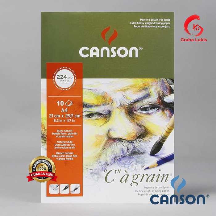 

Canson C A Grain A4 - 224 Gsm Extra Heavy Weight Drawing Paper -Anza Wahda