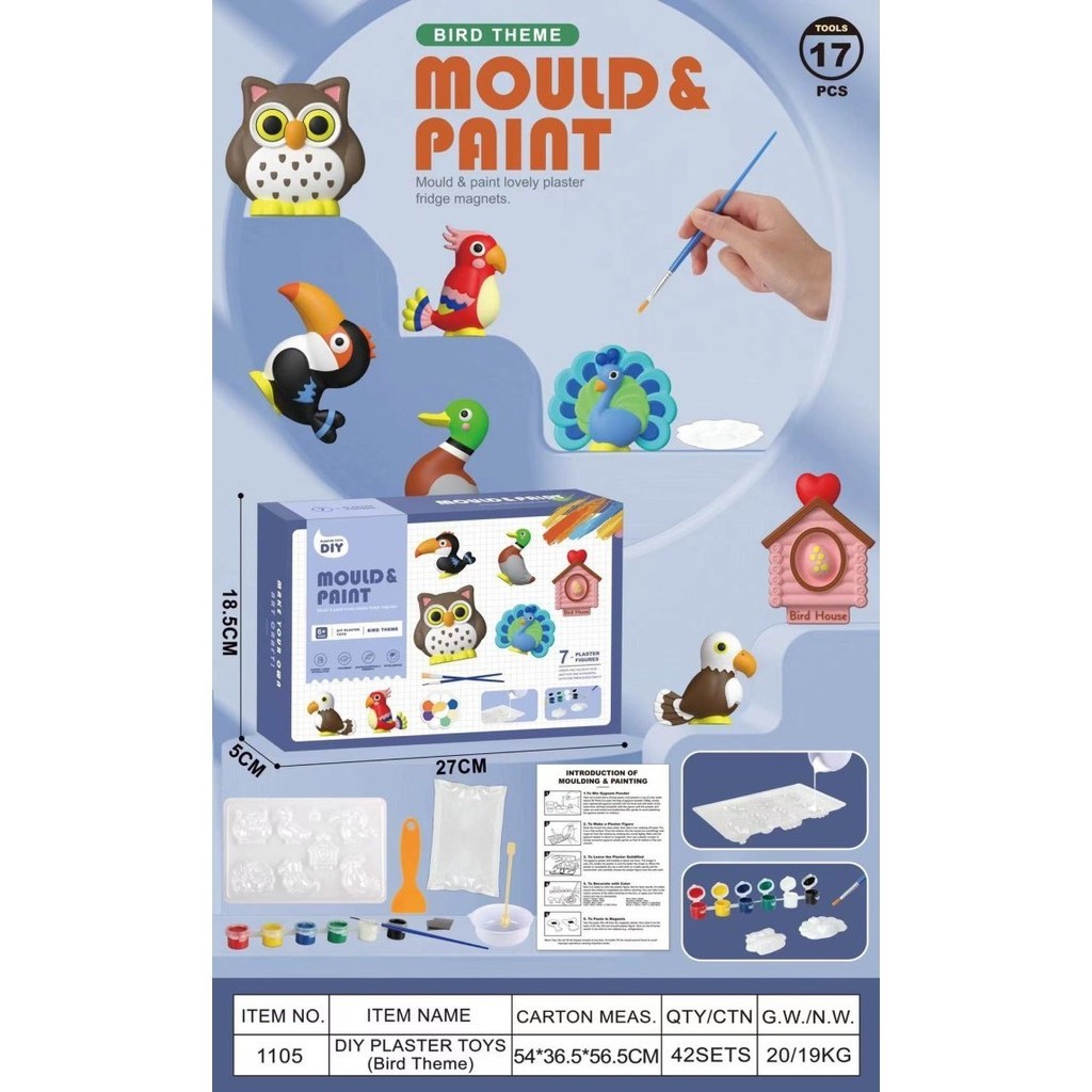 

Gypsum Mould Paint Set Kids -Anza Wahda