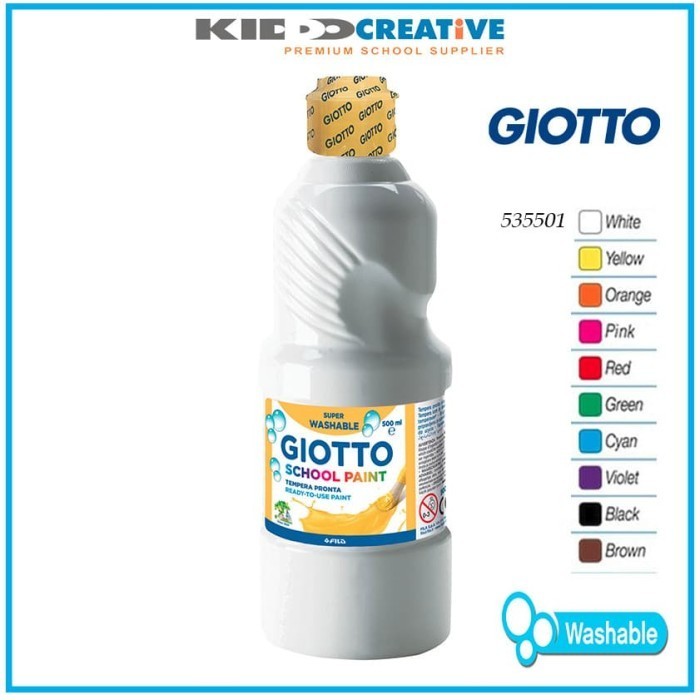 

Giotto School Paint 1000 Ml, White -Anza Wahda