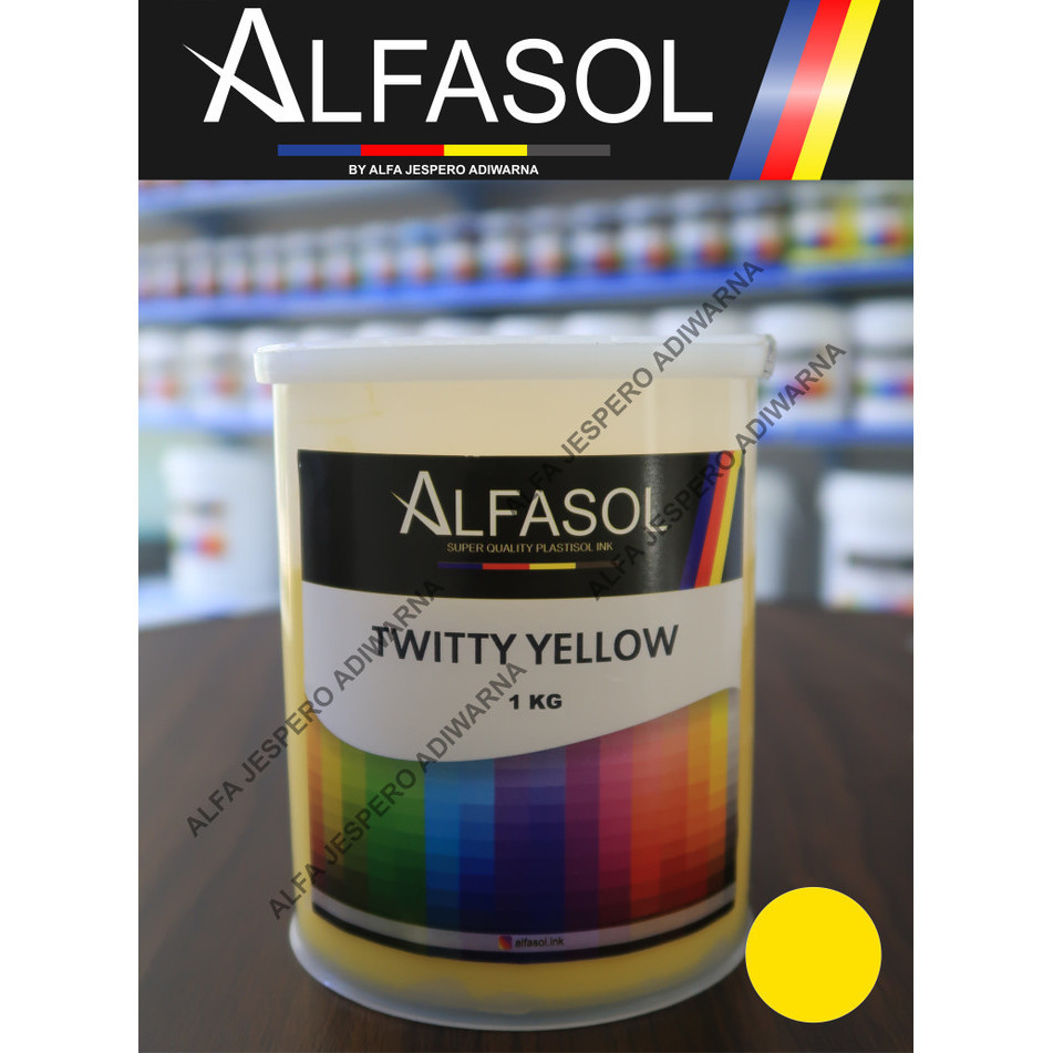 

Alfasol Twitty Yellow 1 Kg, Tinta Sablon Plastisol -Anza Wahda