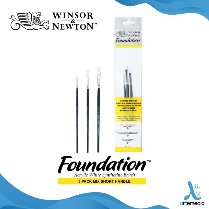 

Kuas Lukis Winsor & Newton Foundation Set 3 Mix White Brush Sh -Anza Wahda