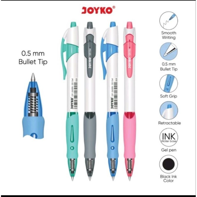 

pulpen gel joyko GP-265BN 12pcs