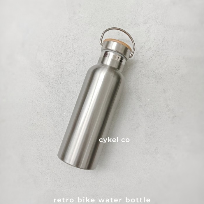 Vintage Retro Bike Water Bottle Cycling Bidon Stainless Steel 500Ml