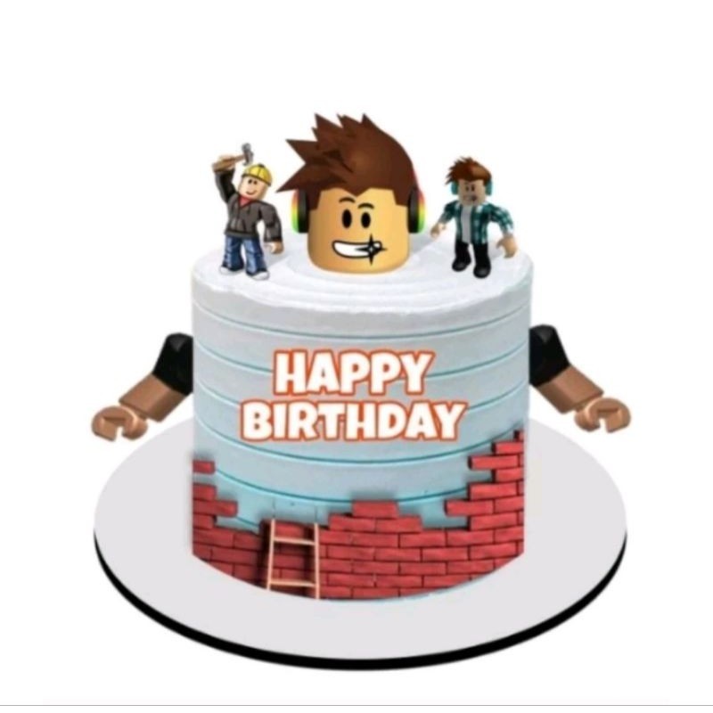 topper kue karakter ROBLOX / toppercake / hiasan kue ultah / happy birthday / topper variasi zoom