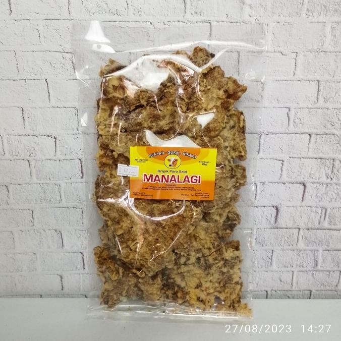 

READY STOCK KERIPIK PARU SAPI MANALAGI RENYAH GURIH NIKMAT KHAS OLEH2 SEMARANG !!!!!