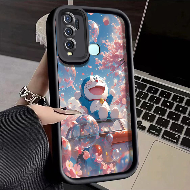 Casing Hp VIVO Y50 VIVO Y30 VIVO Y30i Case Casing HP sarung lembut Kesing ponsel pola Doraemon lucu 