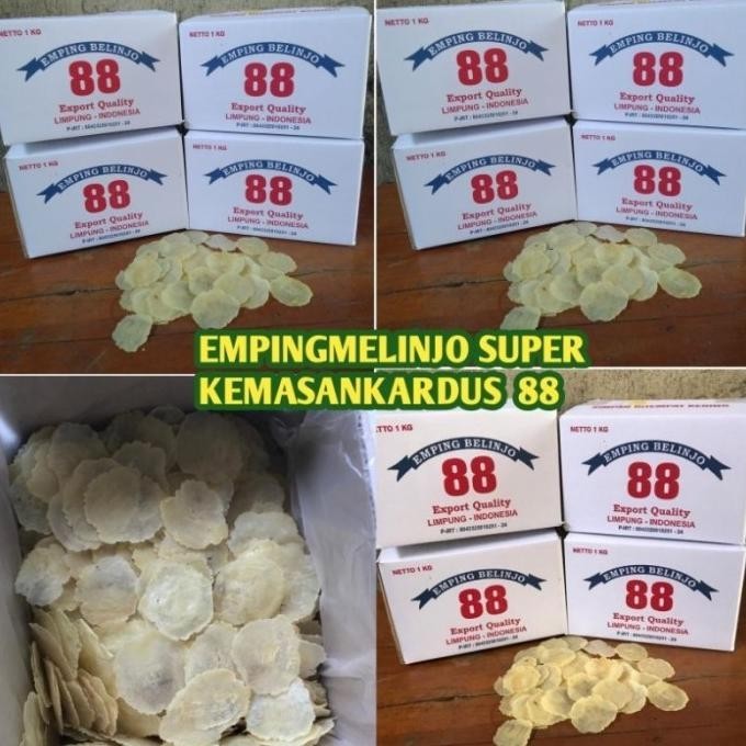 

READY STOCK EMPING MELINJO MENTAH 1KG SUPER KEMASAN KARDUS EXPORT QUALITY MEREK 88 !!!!!