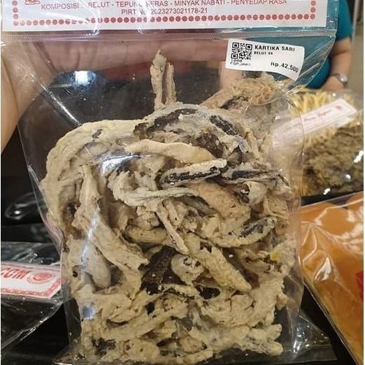 

READY STOCK KERIPIK SNACK KRIPIK BELUT SUPER SS KARTIKA SARI BANDUNG BEST SELLER S !!!!!