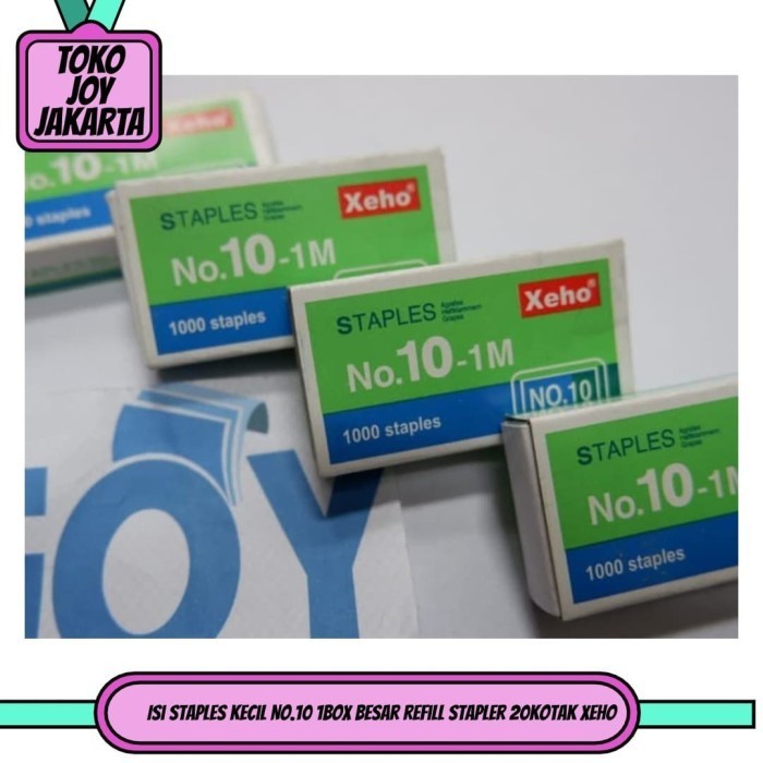 

Restock Isi Staples Kecil No.10 1Box Besar Refill Stapler 20Kotak Xeho Premium