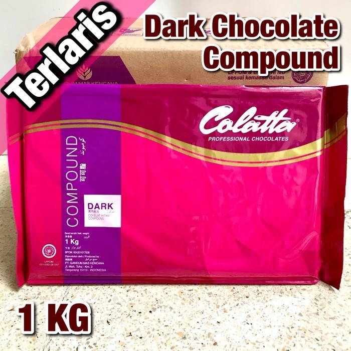

Ready Colatta Dark Chocolate Compound Cokelat Coklat Hitam Blok Batang 1 KG
