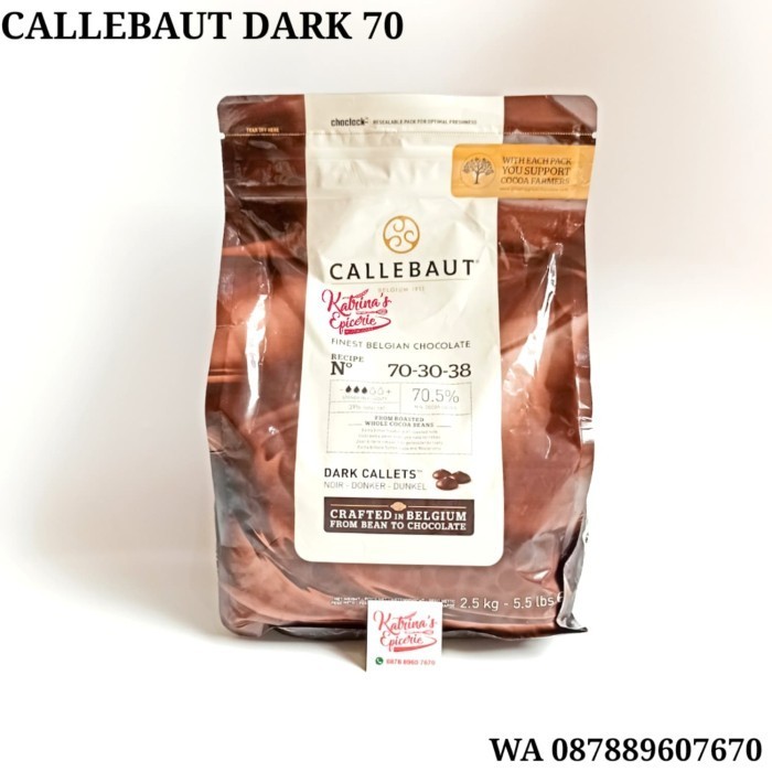 

Ready 500 Gram CALLEBAUT DARK CHOCOLATE COUVERTURE 70% COKELAT KANCING