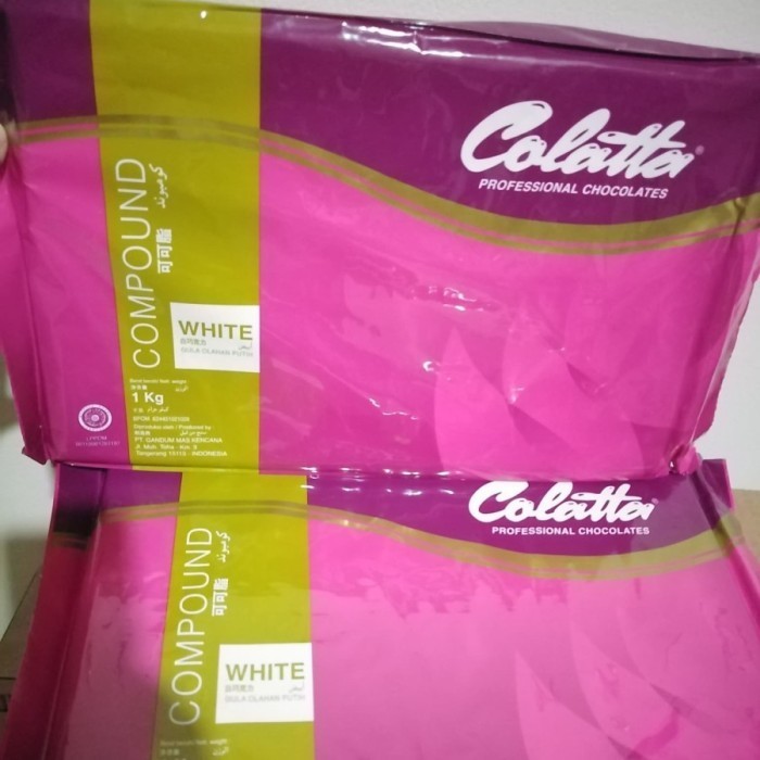

Ready Colatta Cokelat Coklat Putih White Chocolate Compound Coklat Blok 1Kg