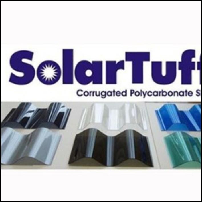 Solartuff Asli Atap Kanopi Genteng Polycarbonate Pvc 1,8 1.8 Meter