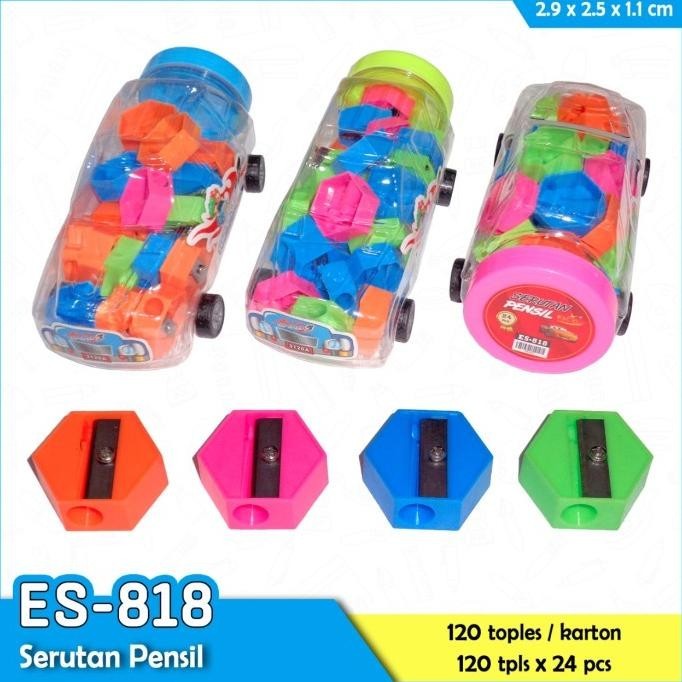 

Rautan pensil toples bentuk mobil kode 818 isi 24 pc