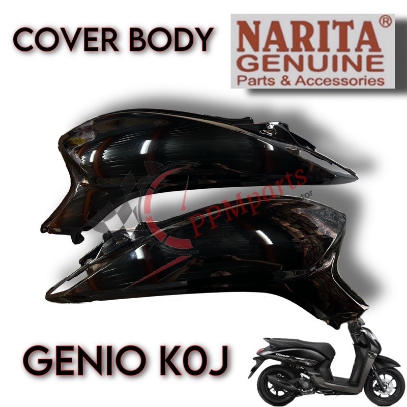 83600-K0J-N00FMB Cover Body Belakang Samping Kanan Kiri Hitam Honda Genio 2019-2023 Narita