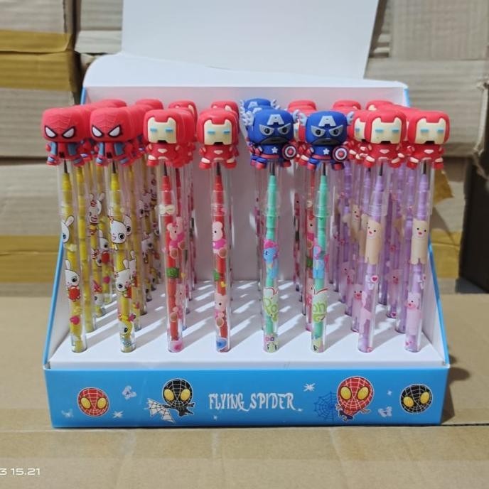 

pensil susun kepala karet avenger soft satuan