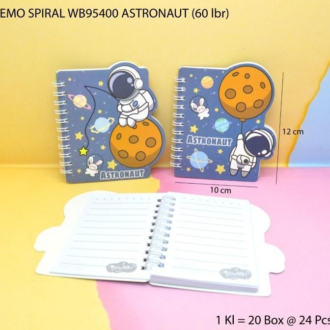 

memo ring spiral motif astronot satuan