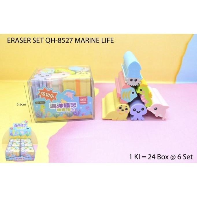 

penghapus pensil set sea world isi 6