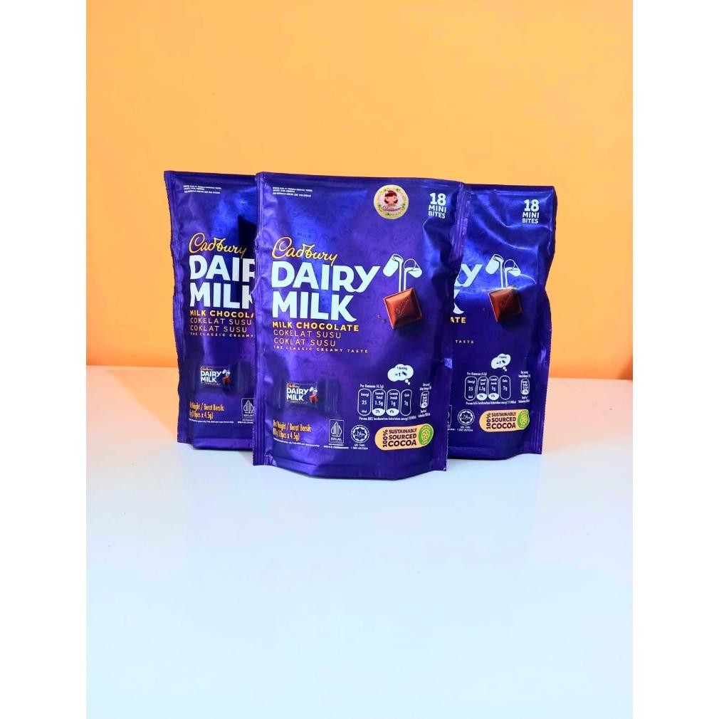 

.Coklat Import | Pouch Cadbury Dairy Milk Chocolate 81Gr Isi 18Pcs Halal ( Ds Bgr)