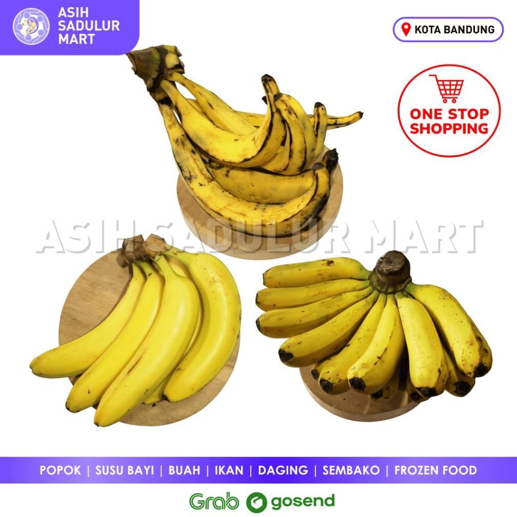 

Pisang Cavendish / C. Sunpride / Ambon Lumut / Pisang Tanduk 1Kg | Asih Sadulur Mart