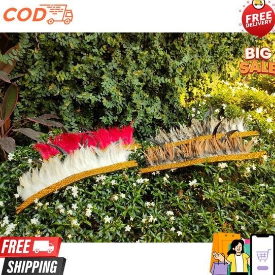 Bando bulu ayam Aksesoris Kepala I topi Adat Papua Irian Tradisional Terbaru