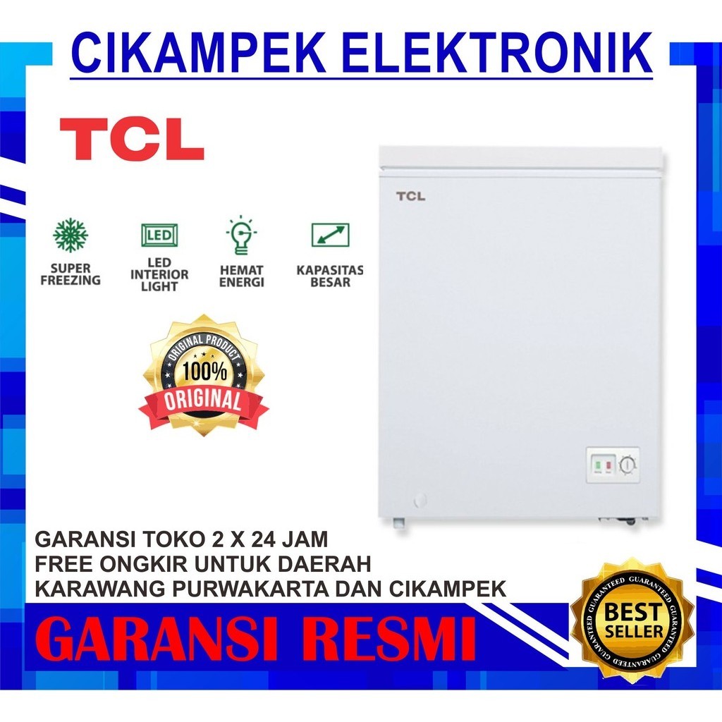 Chest Freezer TCL TCF-100YID Freezer Box 100 Liter TCF 100 YID