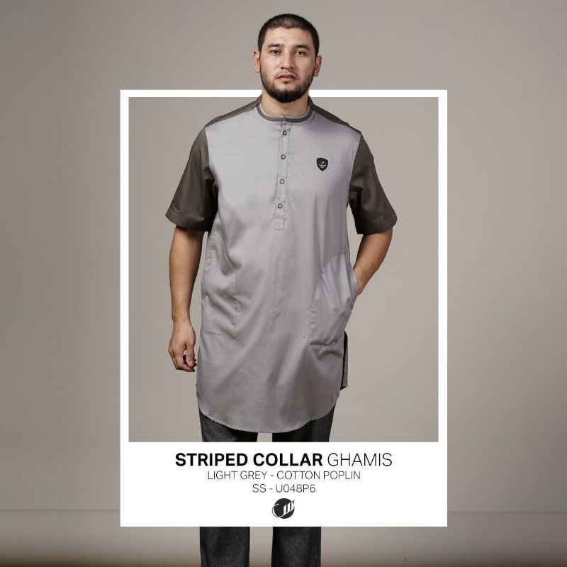 SAMASE SOLO GHAMIS STRIPES COLLAR U084P LENGAN PENDEK