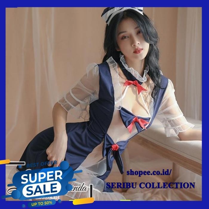 BAJU TIDUR WANITA JUMBO FIT S-XL KOSTUM GAUN MAID SAILOR PRODUK TERBAIK